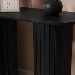 OHS Madison Ribbed Console Table - Black - thumbnail 2