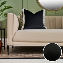 OHS 2 Pack Oxford Edge Cushion Cover, Black/ White - 45 x 45cm - thumbnail 1