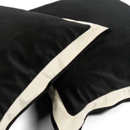 OHS 2 Pack Oxford Edge Cushion Cover, Black/ White - 45 x 45cm - thumbnail 4