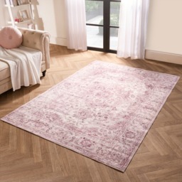 OHS Washable Vintage Printed Rug, Blush - 160 x 230 cm - thumbnail 2
