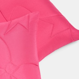 OHS Bow Print Quilted Cushion Covers, Hot Pink - 45 x 45cm - thumbnail 5