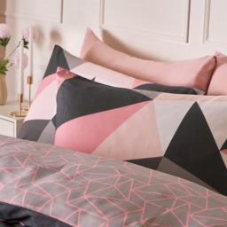 OHS Shapes Geometric Duvet Set, Blush Pink - Double - thumbnail 4