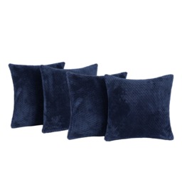 OHS 2 Pack Waffle Fleece Cushion Covers, Navy - 45 x 45cm - thumbnail 2