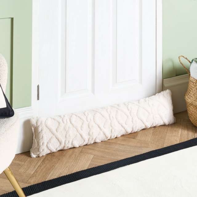OHS Cable Knit Draught Excluder - Cream - image 1