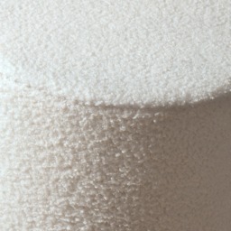 OHS Bouclé Black Band Stool - Cream - thumbnail 3