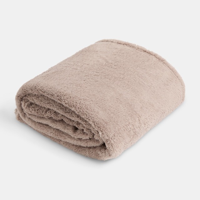 OHS Teddy Fleece Throw, Mink - 200 x 240cm - image 1