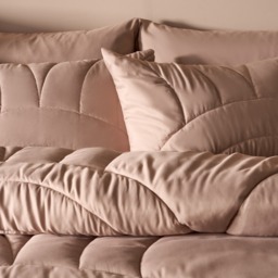 OHS Arches Quilted Coverless 7.5 Tog Duvet Set, Natural - King - thumbnail 3