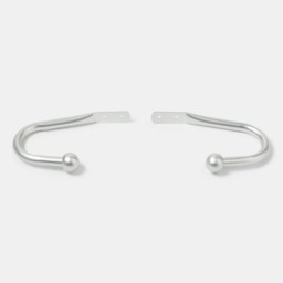 OHS 2 Pack Curtain Rod Tie Backs - Silver - thumbnail 2