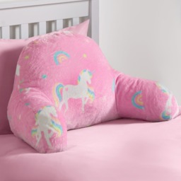 OHS Kids Unicorn Fleece Cuddle Cushion - Pink - thumbnail 1