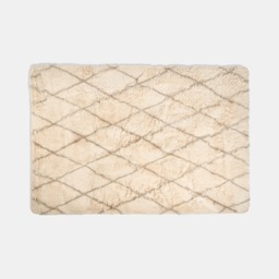 OHS Printed Fluffy Simple Geometric Rug, Natural - 160 x 230cm - thumbnail 3
