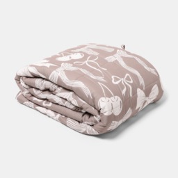 OHS Bow Print Supersoft Weighted Blanket, Natural - 8kg
