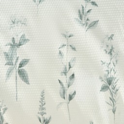 OHS Waffle Botanics Print Duvet Set, Green  - Superking - thumbnail 4