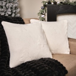 OHS Tufted Winter Tree Cushion Covers , 45 x 45 - Cream