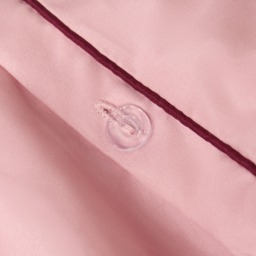 OHS Piped Edge Duvet Cover Set, Blush/Burgundy - King - thumbnail 4