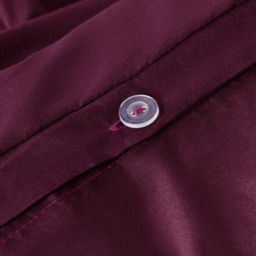 OH Diamond Pintuck Pinch Pleat Duvet Cover Set, Plum - Superking - thumbnail 4