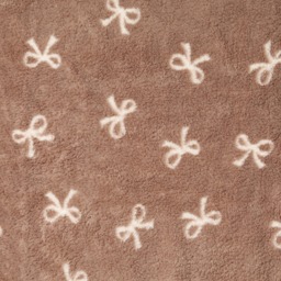 OHS Bow Print Teddy Fleece Throw - Brown - thumbnail 5