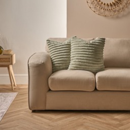 OHS 2 Pack Faux Fur Thick Ribbed Cushion Covers, 45 x 45cm - Sage - thumbnail 2