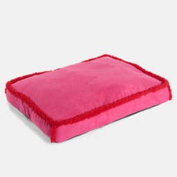 OHS Sherpa Binded Rectangle Pet Mat, Pink/Red - Large - thumbnail 3