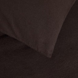 OHS Brushed Cotton Pillowcases, Coffee - 2 Pack - thumbnail 3