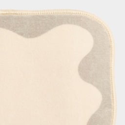 OHS Bow Print Velvet Bath Mat - Natural - thumbnail 4