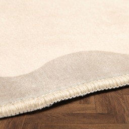 OHS Bow Print Velvet Bath Mat - Natural - thumbnail 2