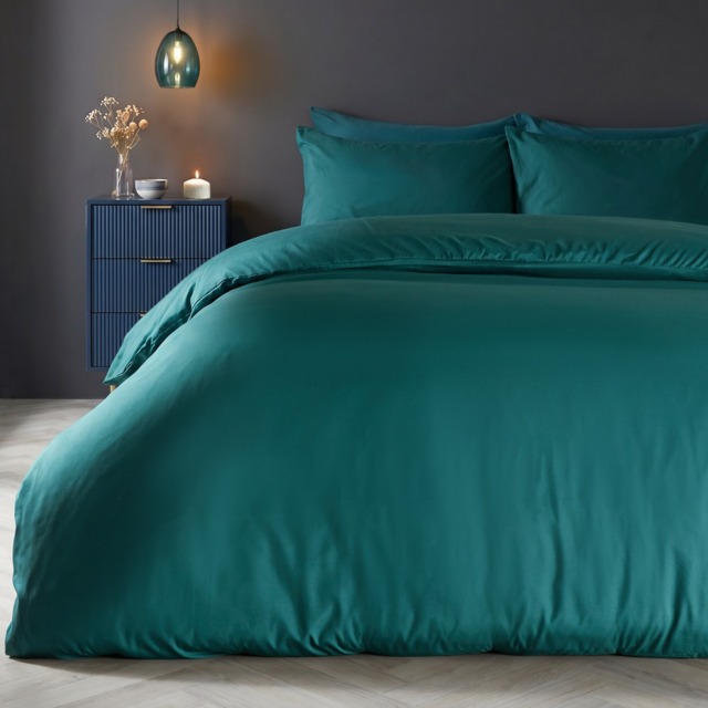 OHS Microfibre Duvet Set, Teal - King - image 1