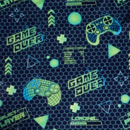 OHS Kids Gaming Controller Print Throw - Green/Blue - thumbnail 4