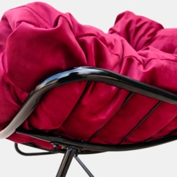OHS Velvet Rocking Chair - Dark Berry - thumbnail 4
