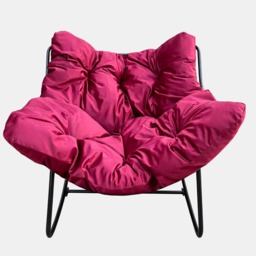 OHS Velvet Rocking Chair - Dark Berry - thumbnail 2