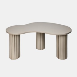OHS Madison Ribbed Irregular Coffee Table - Natural - thumbnail 2