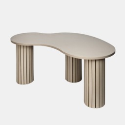 OHS Madison Ribbed Irregular Coffee Table - Natural - thumbnail 4