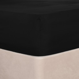 OHS Plain Dyed Single Fitted Sheet - Black