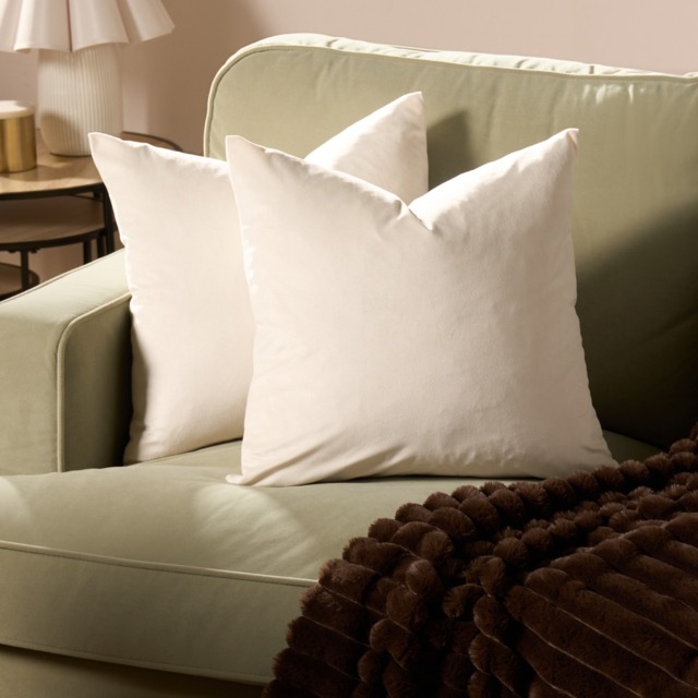 OHS Matte Velvet Cushion Covers, Cream - 45 x 45cm - image 1