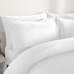 OHS 2 Pack Plain Dyed Housewife Pillowcases - White - thumbnail 2