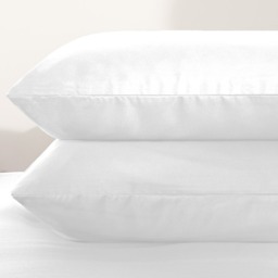 OHS 2 Pack Plain Dyed Housewife Pillowcases - White - thumbnail 5