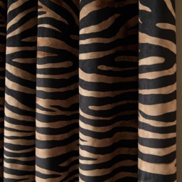 OHS Zebra Print Eyelet Blackout Curtain, Black - 66 x 90in - thumbnail 3
