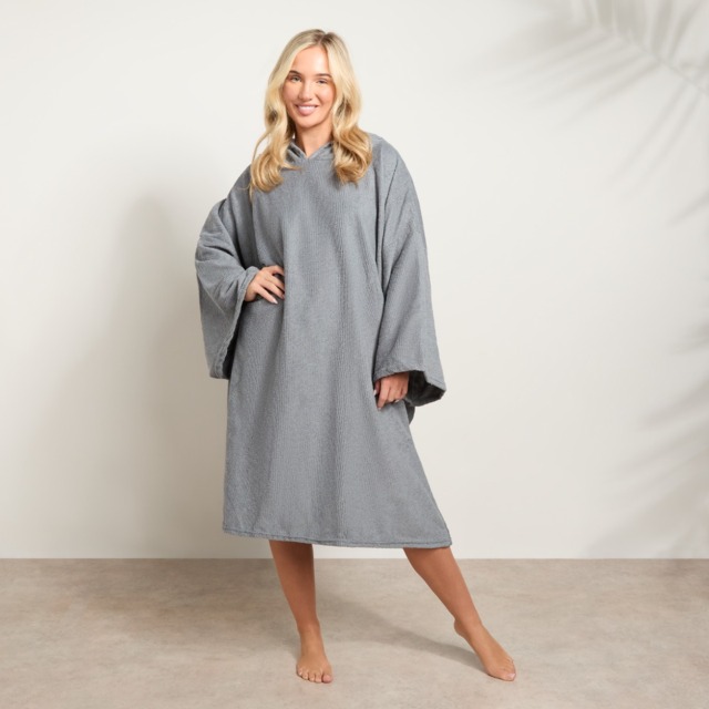 OHS Adult Towel Poncho - Charcoal Grey - image 1