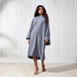 OHS Adult Towel Poncho - Charcoal Grey - thumbnail 1