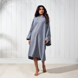 OHS Adult Towel Poncho - Charcoal Grey