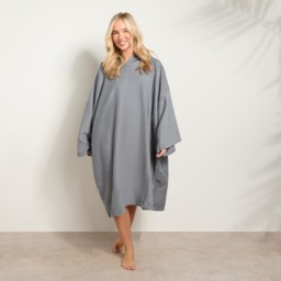 OHS Adult Towel Poncho - Charcoal Grey - thumbnail 3