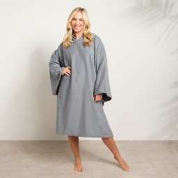 OHS Adult Towel Poncho - Charcoal Grey - thumbnail 1