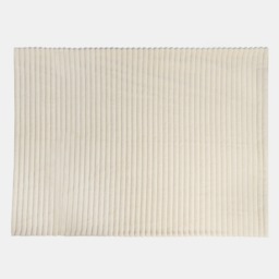 OHS Faux Fur Thick Ribbed Throw, Natural - 150 x 200cm - thumbnail 3