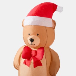 OHS Indoor/Outdoor Inflatable Christmas Bear Decoration - Brown - thumbnail 2