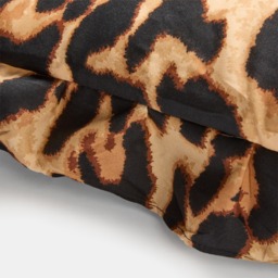 OHS Leopard Print Frill Edge Bolster Pillow - Natural - thumbnail 5