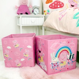 Peppa Pig Storage Box, Pink - 2 Pack - thumbnail 2