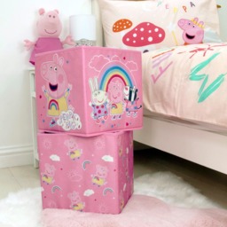 Peppa Pig Storage Box, Pink - 2 Pack - thumbnail 1
