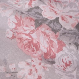 OHS English Rose Floral Duvet Set, Grey - King - thumbnail 5