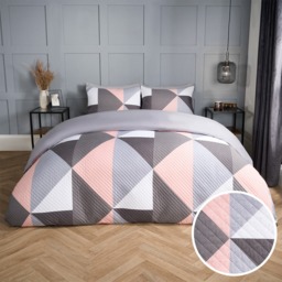 OHS Ralph Geo Pinsonic Duvet Set, Blush - Double - thumbnail 1