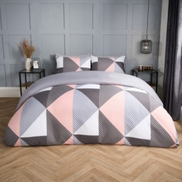 OHS Ralph Geo Pinsonic Duvet Set, Blush - Double - thumbnail 2