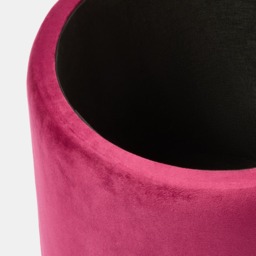 OHS Matte Velvet Ottoman - Dark Berry - thumbnail 4